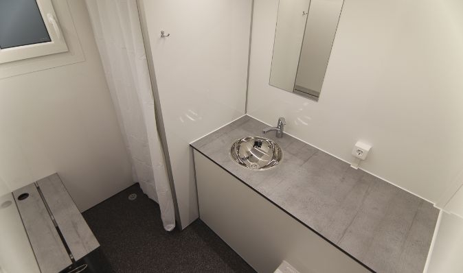 Mobiele badkamer - nooddouche - verbouwingsdouche (na 4 weken) (p/week)