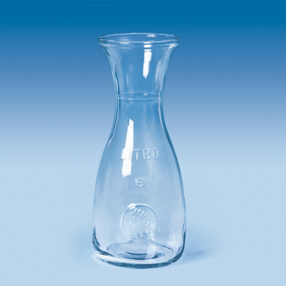 Water/wijnkaraf glas 1ltr