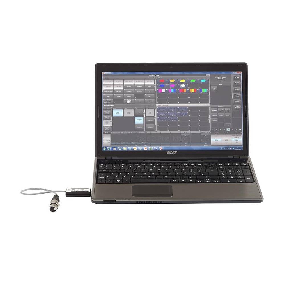 Lichtsturing bediening met laptop