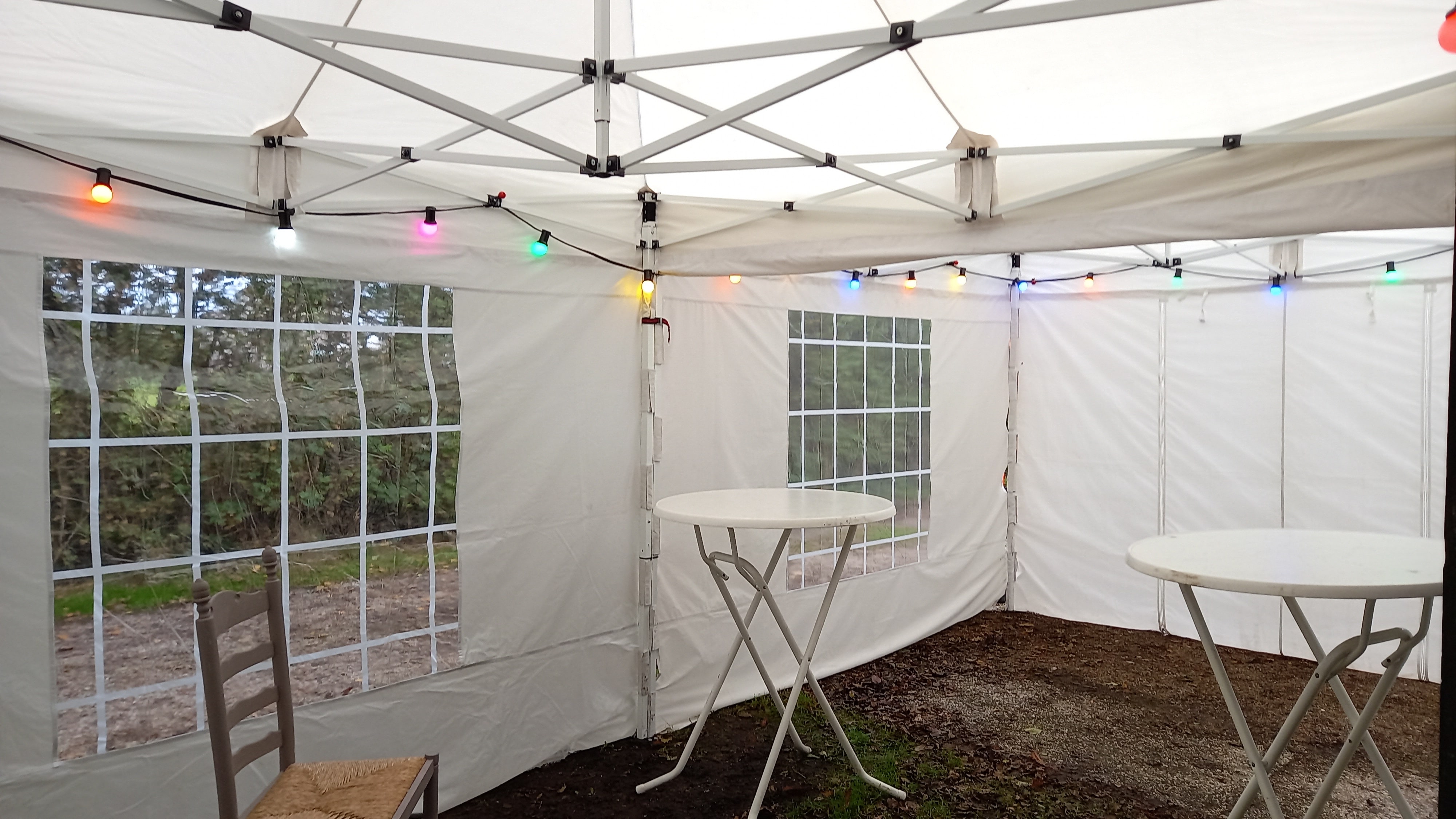 Lichtsnoer 25 meter met Warm geel led lampen 1W