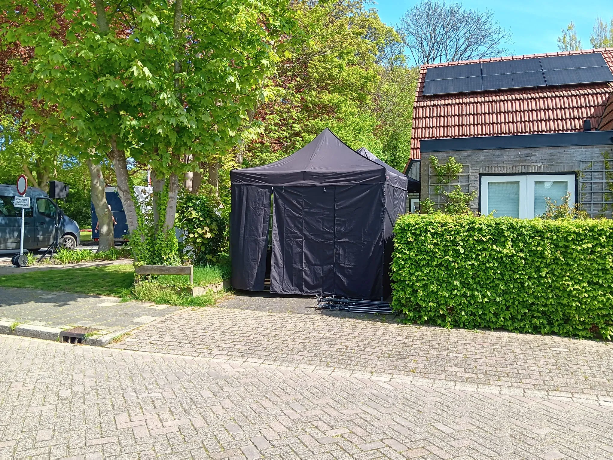 Easyup tent Zwart 3x3 meter incl. zijwanden