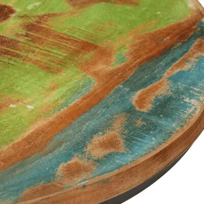 Lounge tafel rond (gerecycled hout style) p/set a3st.