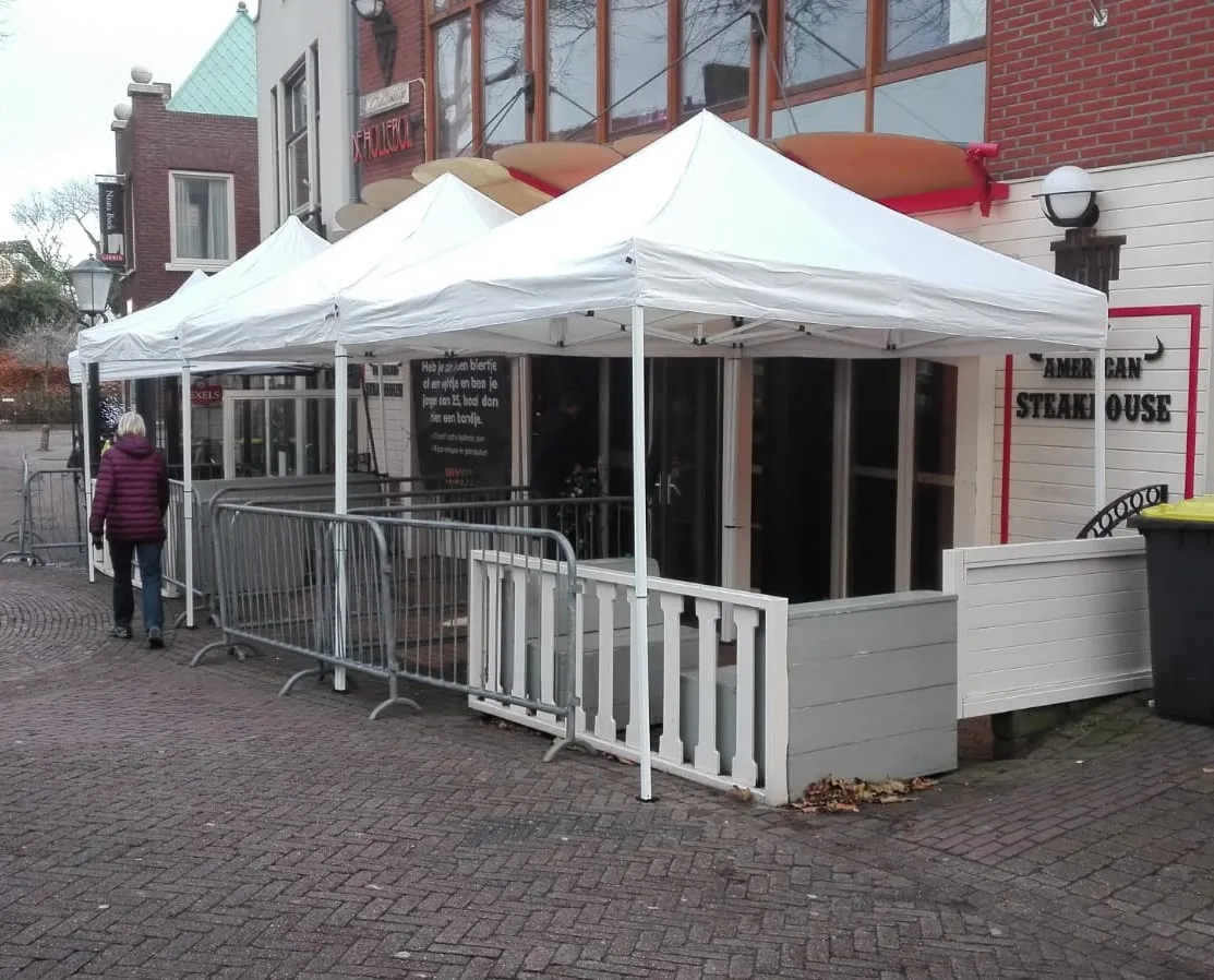 Easyup tent wit 3x3 meter zonder zijwanden