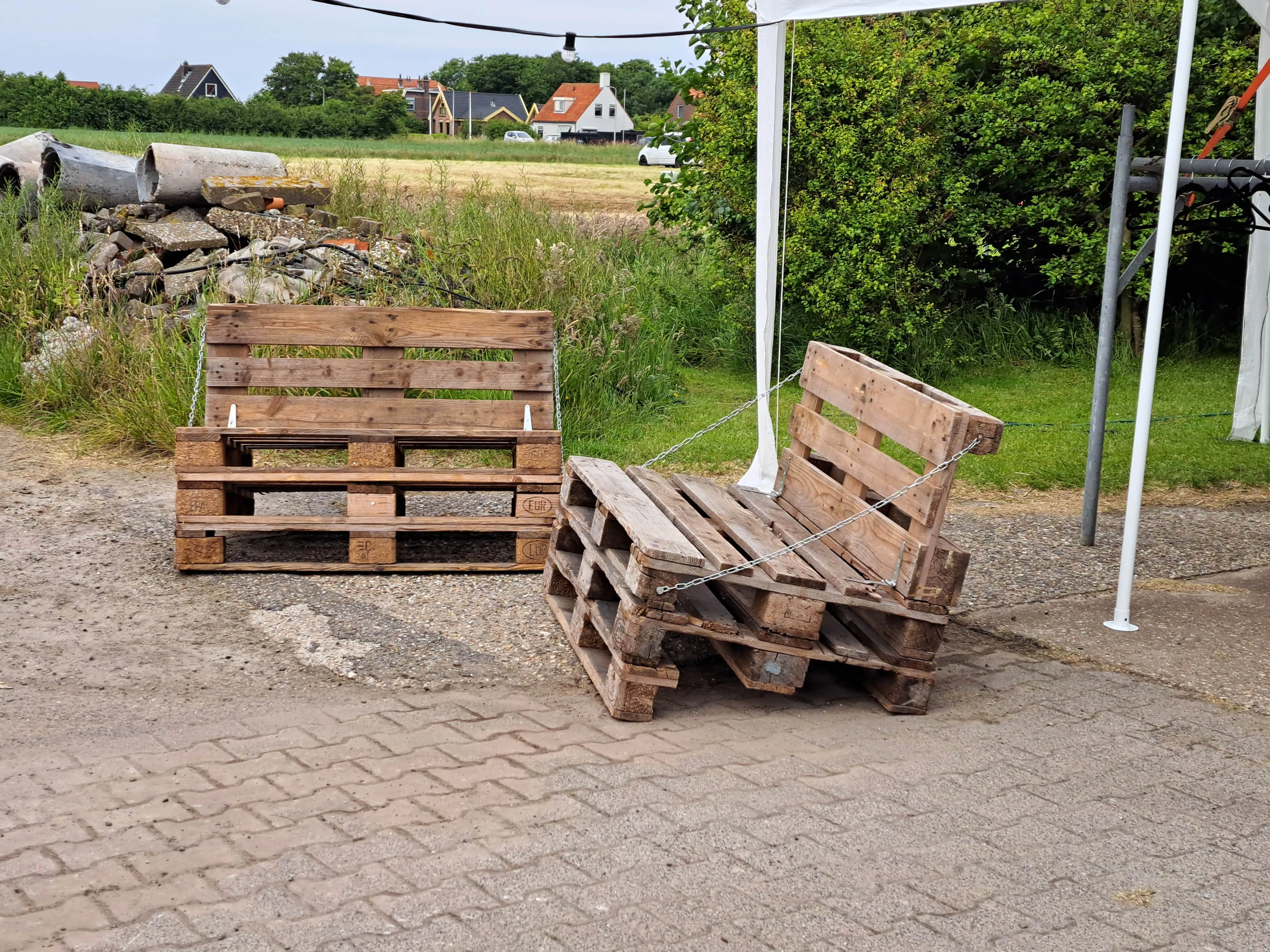 Lounge seat Pallet hoekdeel t.b.v. loungebank-opstelling