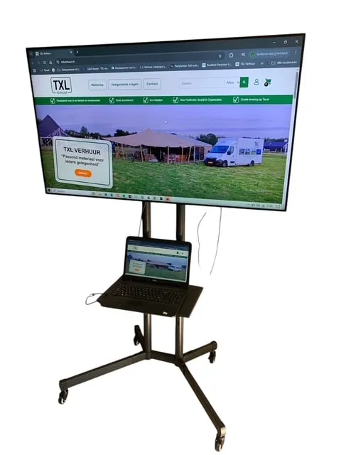 Flatscreen Display TV 55'' op verrijdbaar statief