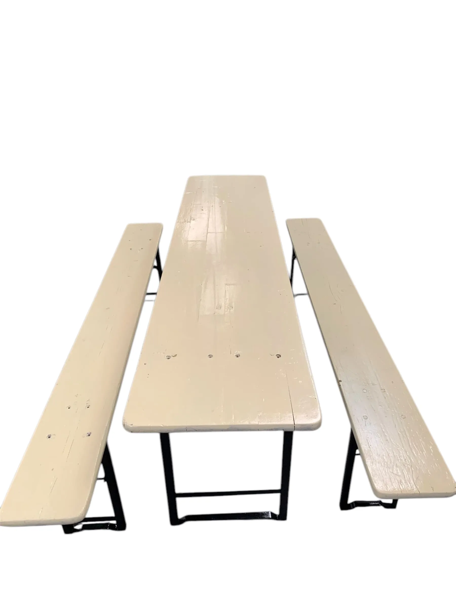 Biertafel set met 2 banken (gekleurd geel)