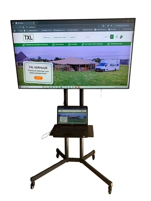 Flatscreen Display TV 55'' op verrijdbaar statief