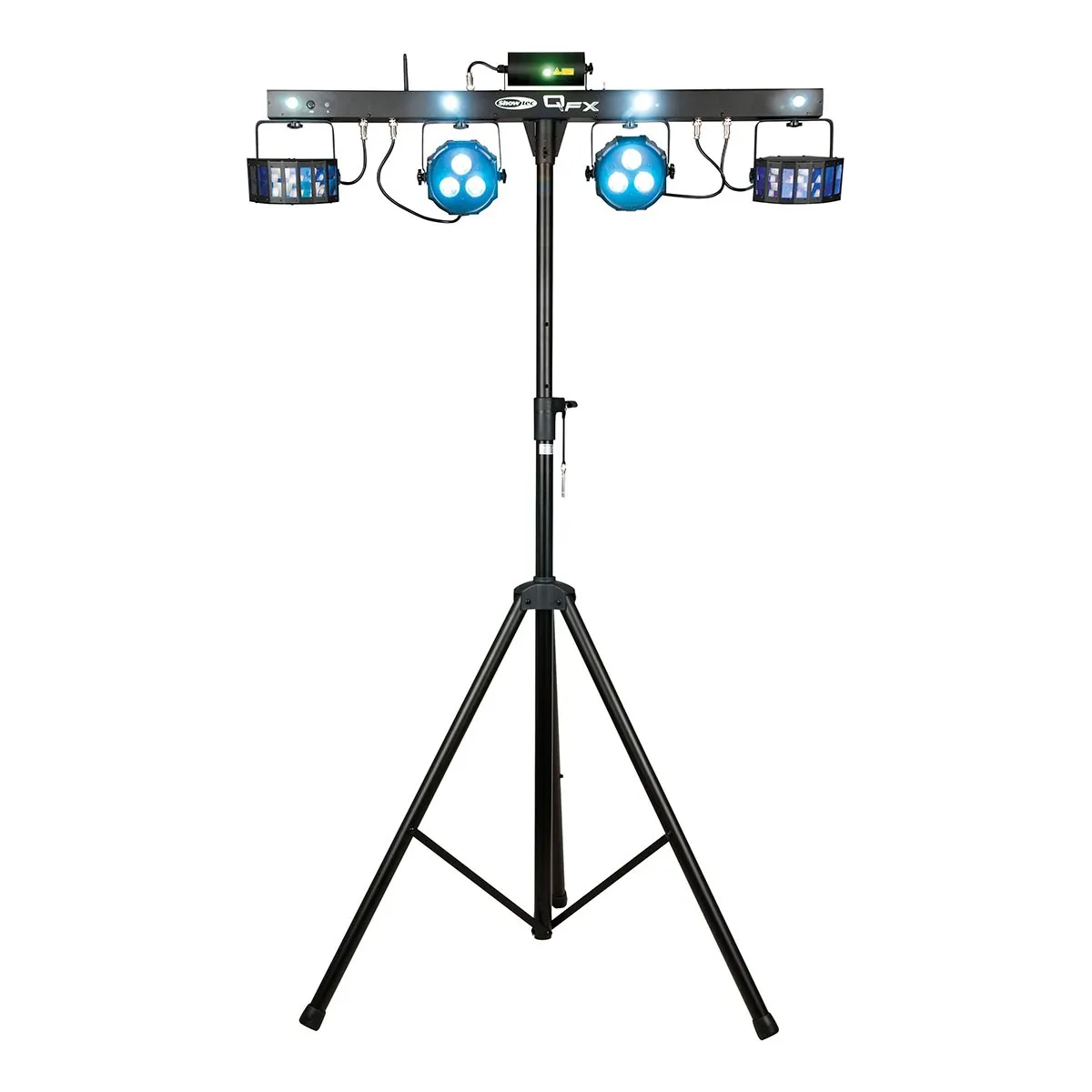 Lichtset: 1x DJ LED QFX Multi FX Compact Light Set (incl. statief & kabels)