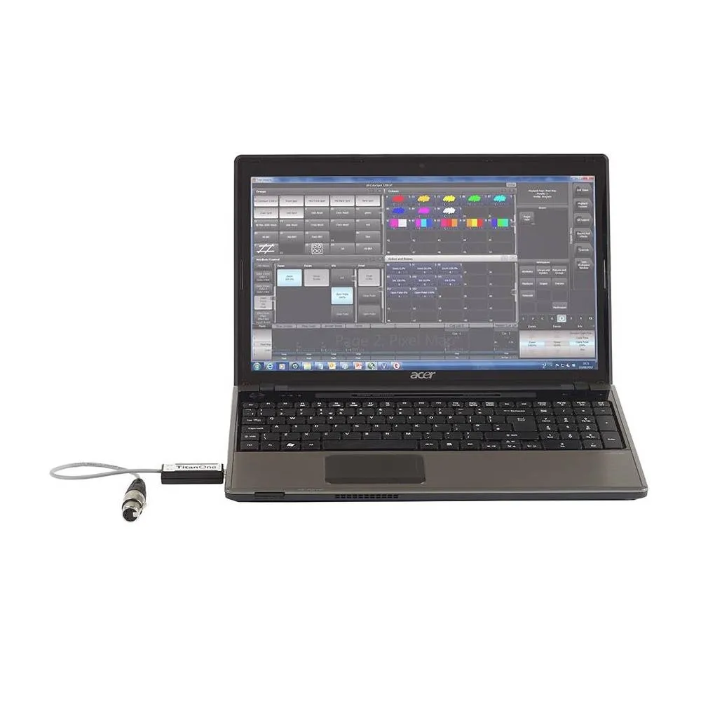 Lichtsturing bediening met laptop