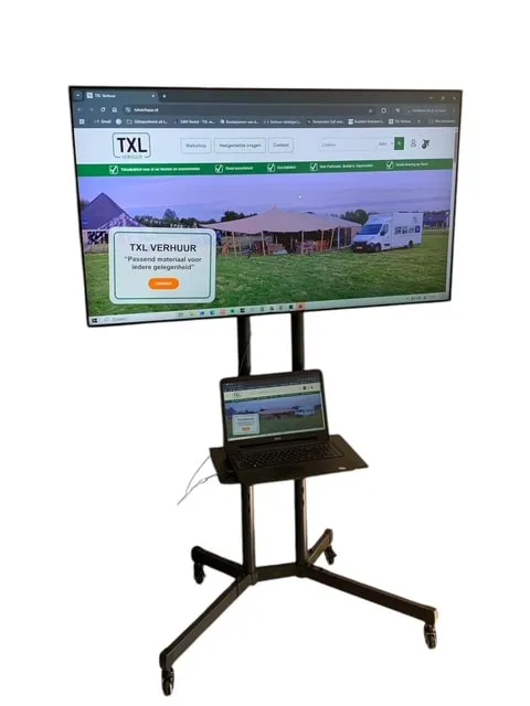 Flatscreen Display TV 55'' op verrijdbaar statief