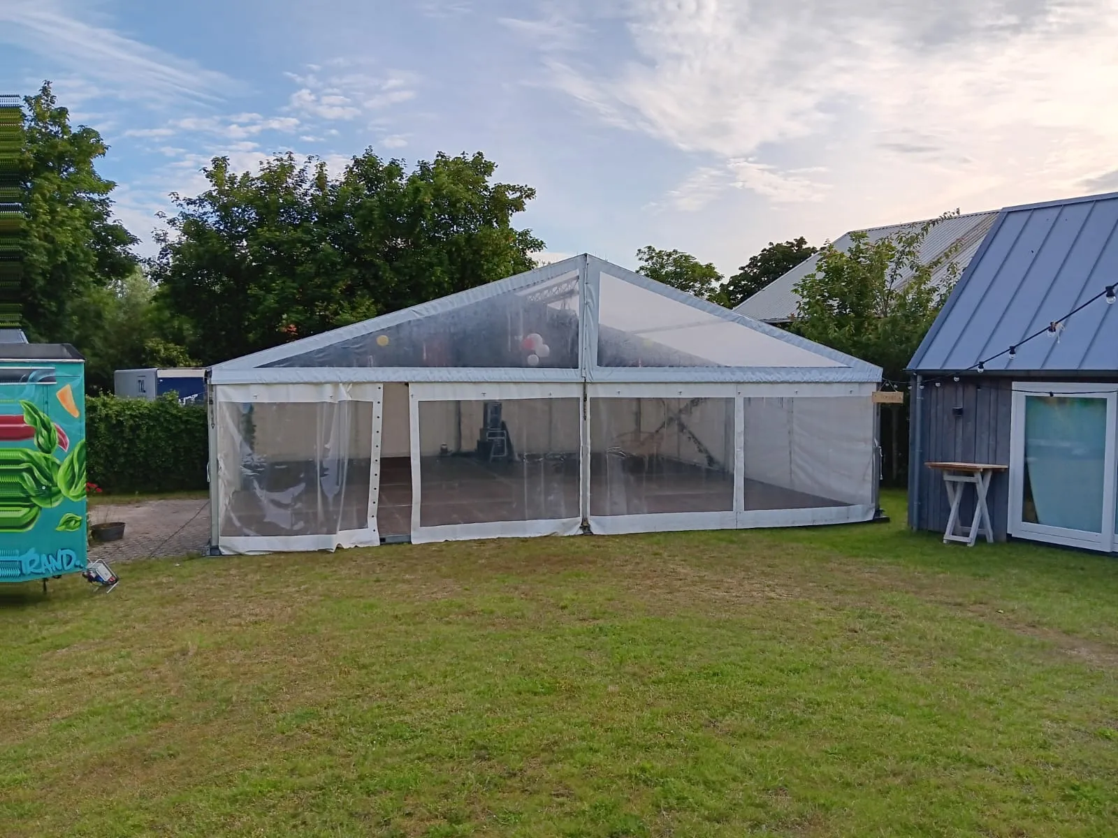 Tent Alu Hal H10 basis wit (10 meter breed)