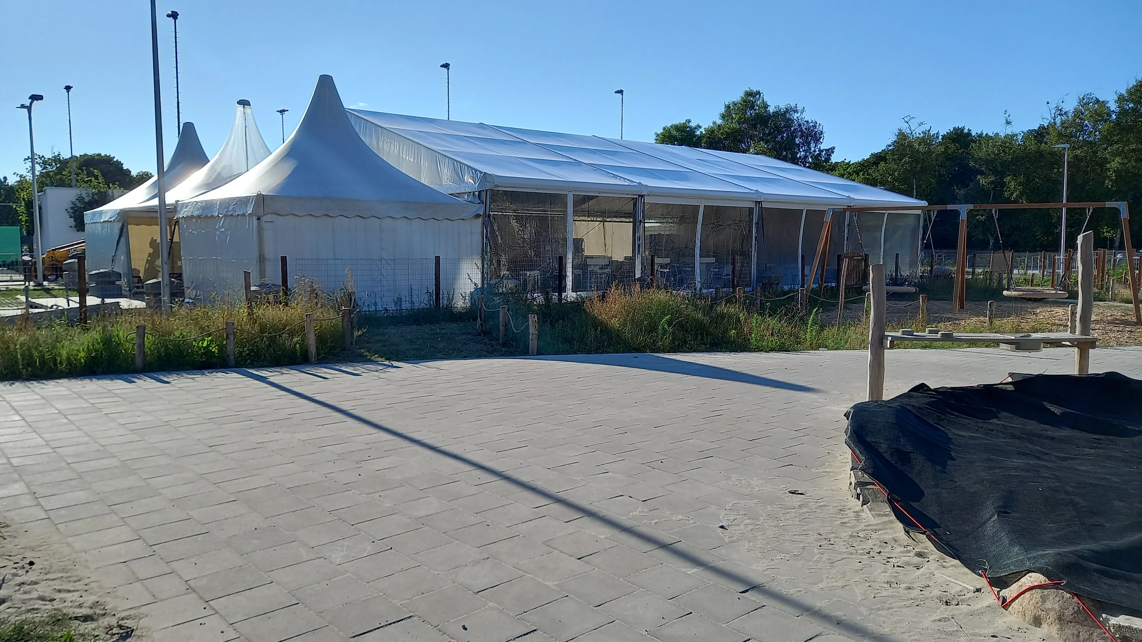 Tent Alu Hal H10 basis wit (10 meter breed)