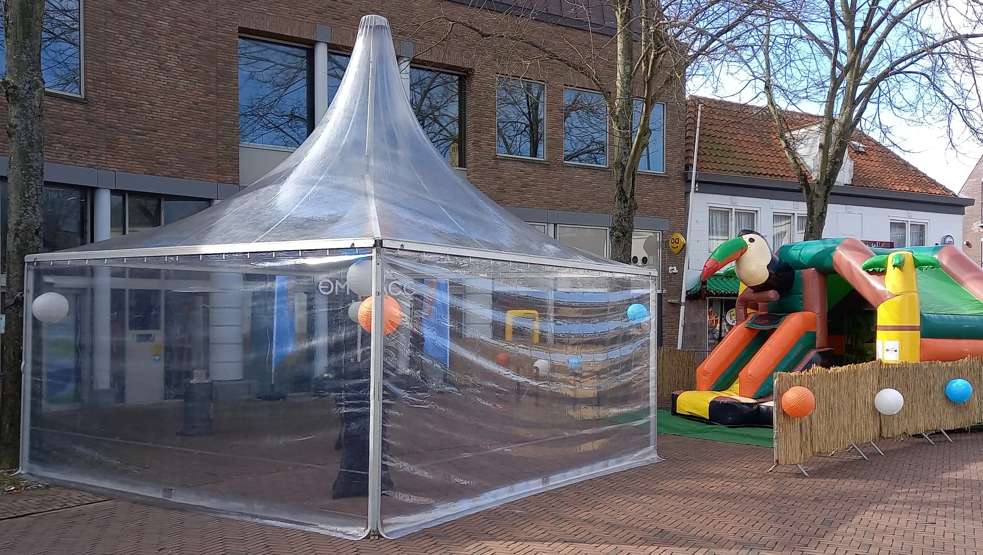 Tent Pagode 5 x 5 meter met zeilen zijwanden