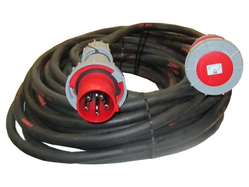 Stroomverlengkabel 63A 5x16 mm2 lengte 10m
