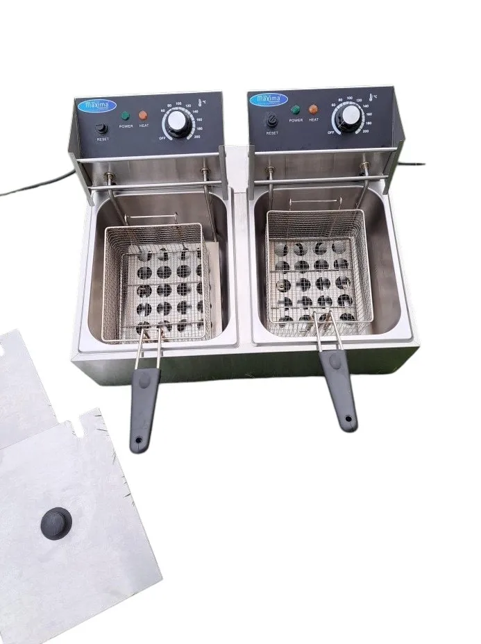 Frituur dubbel 2x 6 liter elektrisch