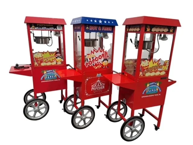 Popcornmachine op kar (exclusief ingrediënten)
