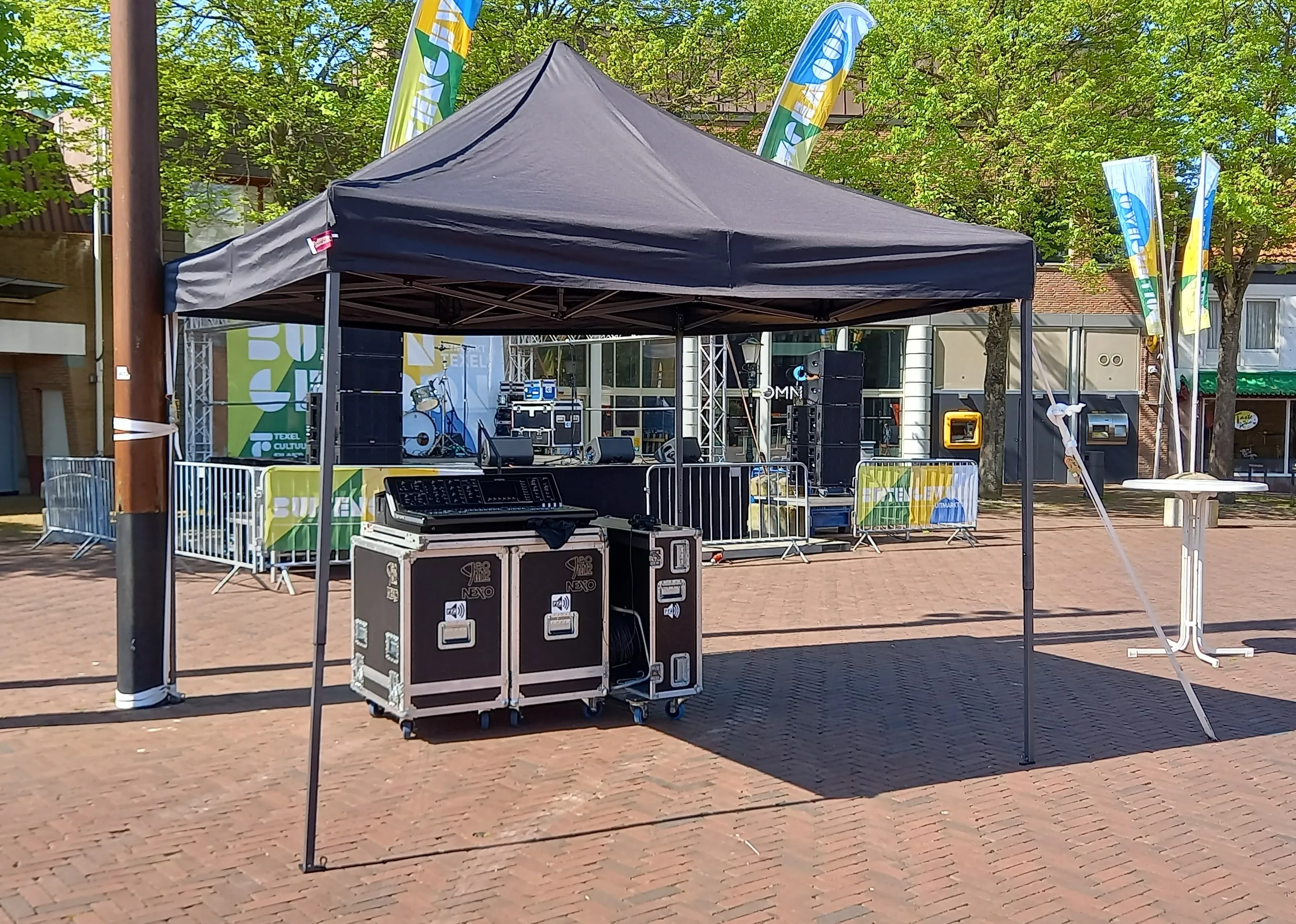 Easyup tent Zwart 3x3 meter zonder zijwanden
