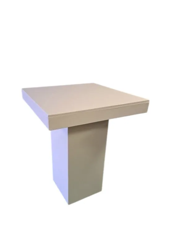Statafel op zuil wit  80x80cm