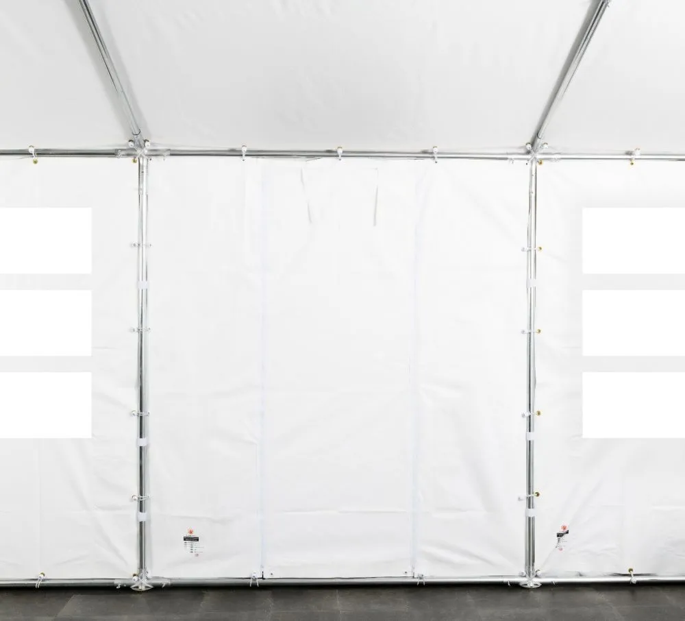 Zijwand partytent blind met doorgang per 2 mtr