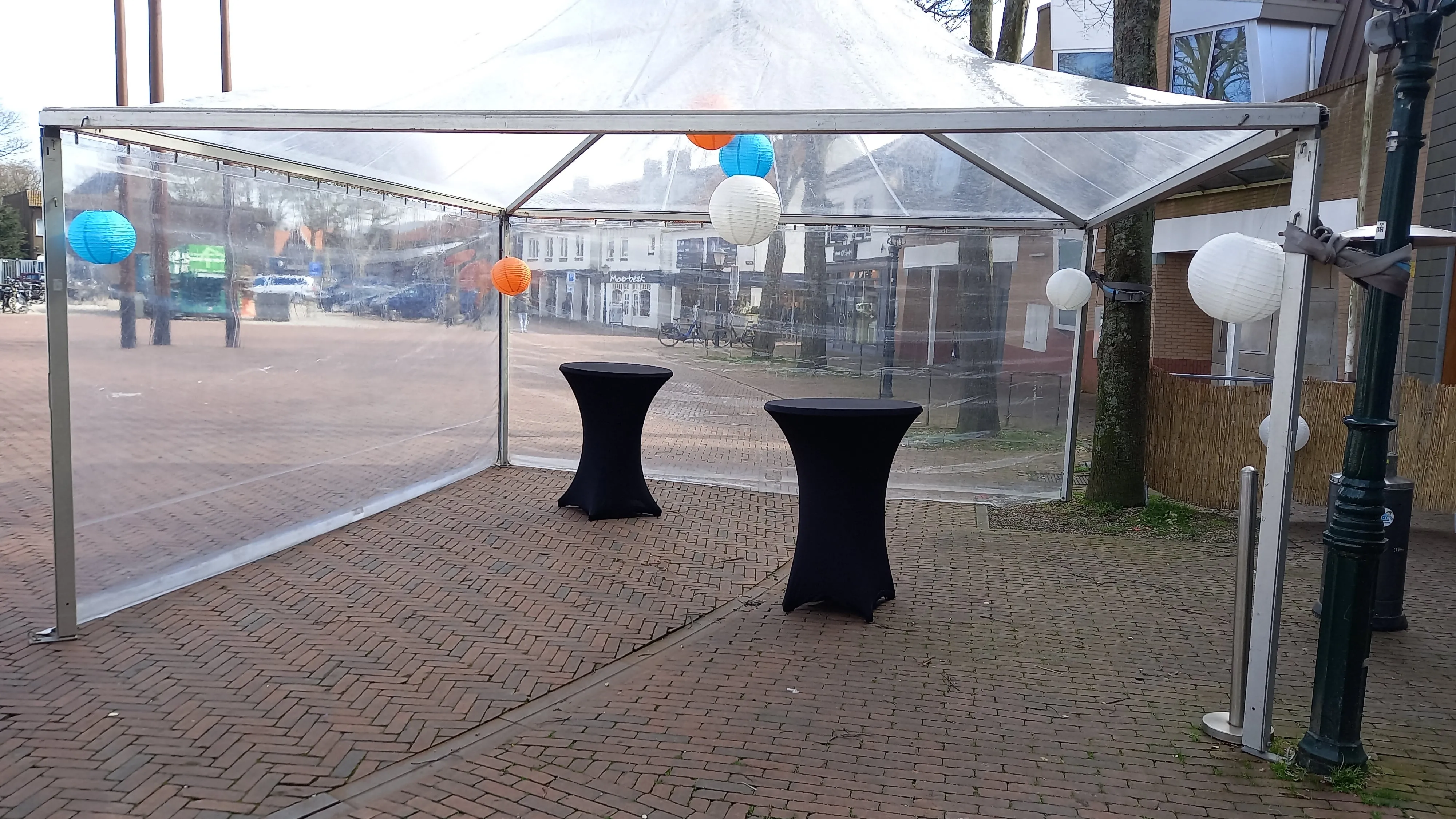 Tent Pagode 5 x 5 meter met zeilen zijwanden