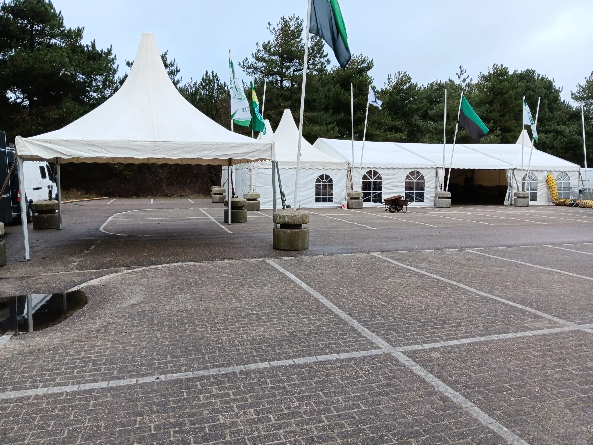Tent Alu Hal H10 basis wit (10 meter breed)