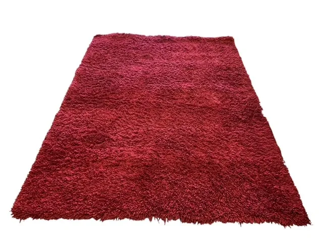 Vloerkleed rood hoogpolig 160 x 260 cm