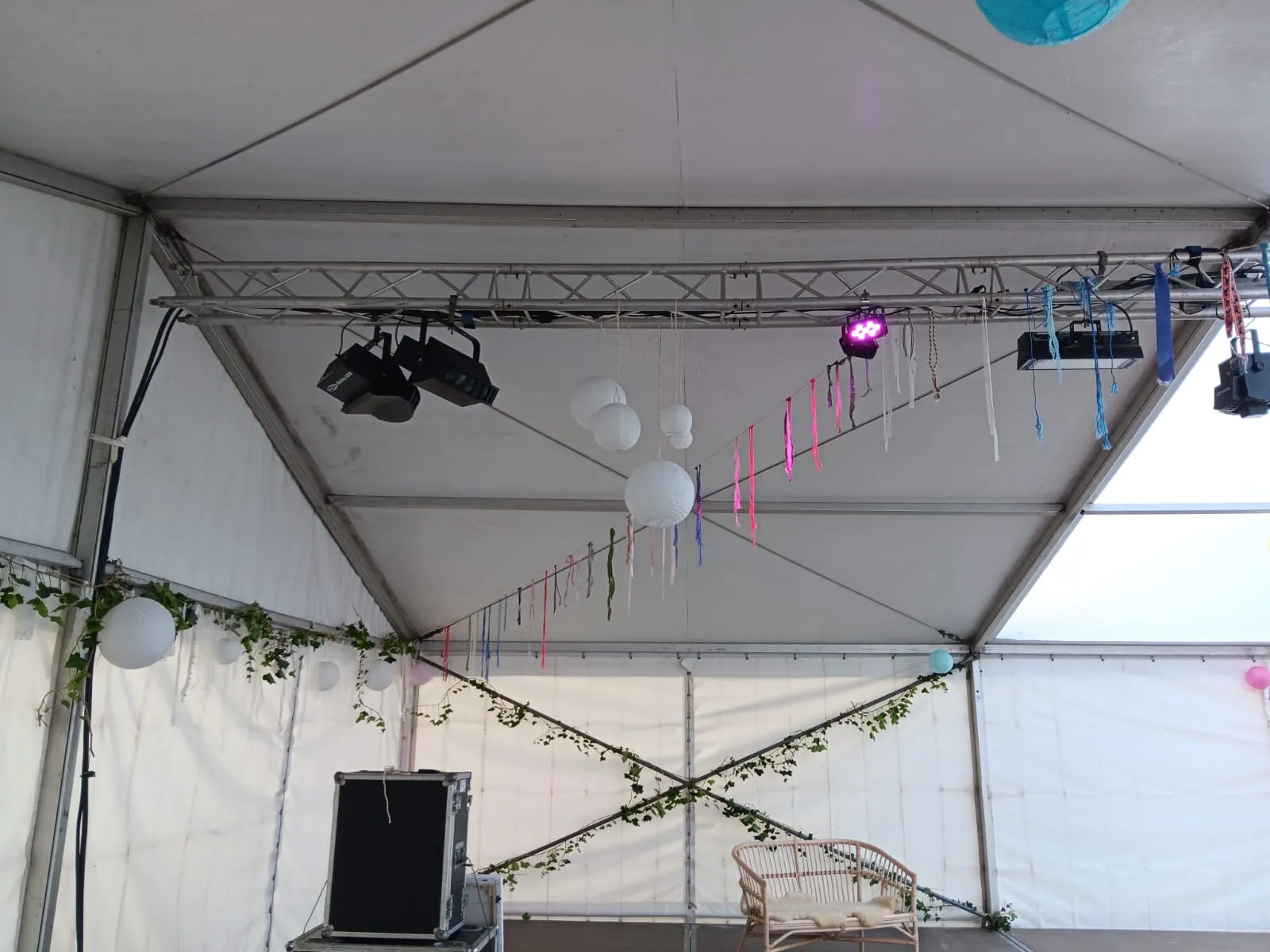 Tent Alu Hal H10 basis wit (10 meter breed)