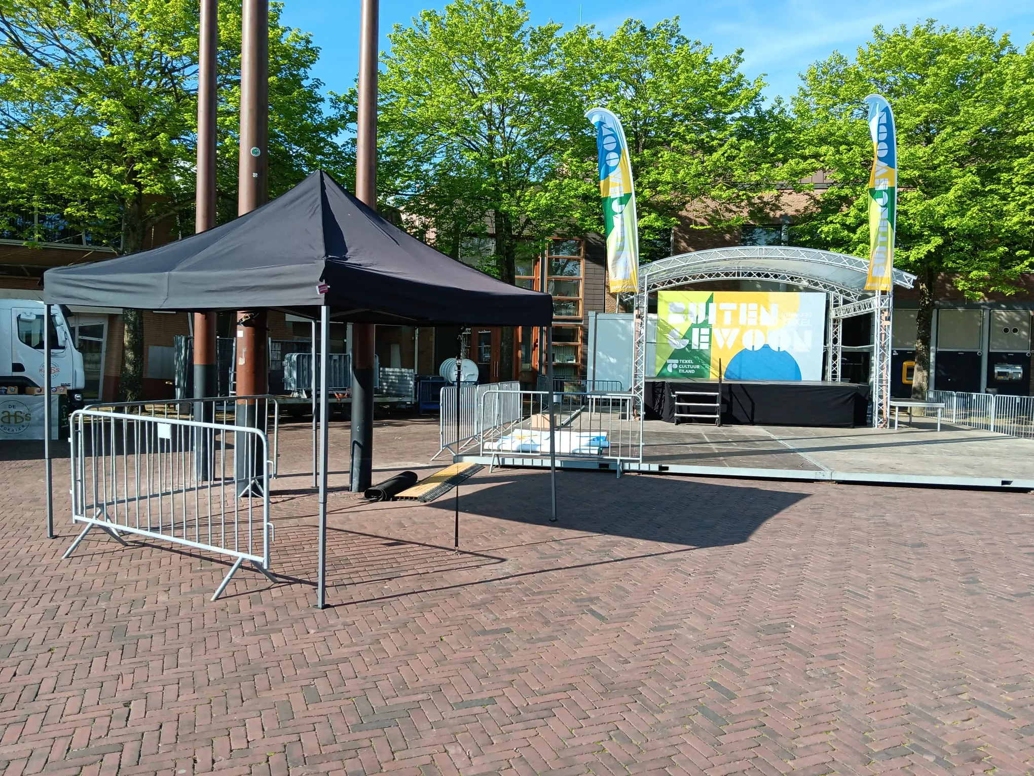 Easyup tent Zwart 3x3 meter zonder zijwanden