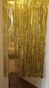 Decoratie backdrop feestgordijn Goud p/st.